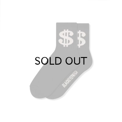 画像1: BLACK EYE PATCH (DOLLAR SIGN SOCKS) BLACK-GRAY