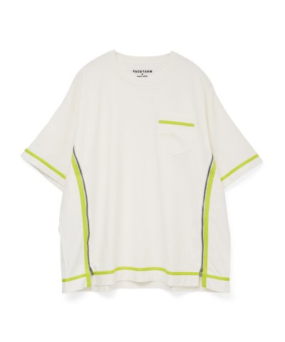 画像1: FACETASM (CURVY SLIT BIG TEE) WHITE