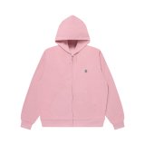 BLACK EYE PATCH (SMALL OG THERMAL ZIP HOODIE) PINK