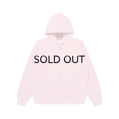 画像1: BLACK EYE PATCH (SMALL OG THERMAL ZIP HOODIE) PINK