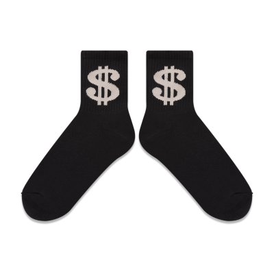 画像2: BLACK EYE PATCH (DOLLAR SIGN SOCKS) BLACK-GRAY