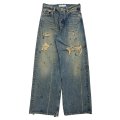 DAIRIKU (80YEAR DAMAGE WIDE DENIM PANTS) INDIGO