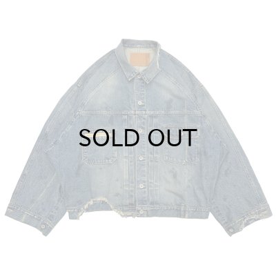 画像1: DAIRIKU (80YEAR DAMAGE DENIM JACKET) INDIGO