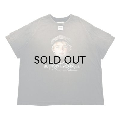 画像1: DAIRIKU (BUTTON EYE DOLL SUNBURN H-S TAG TEE) SUNBURN BLACK
