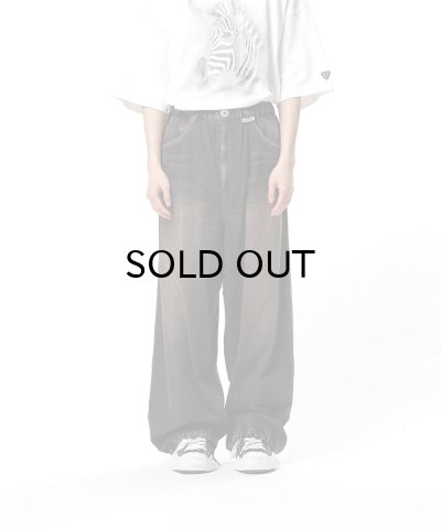 画像1: Maison MIHARA YASUHIRO (Light Denim Wide Pants) BLACK