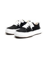 Maison MIHARA YASUHIRO ("ERIC" OG SOLE CANVAS LOW SNEAKER) BLACK