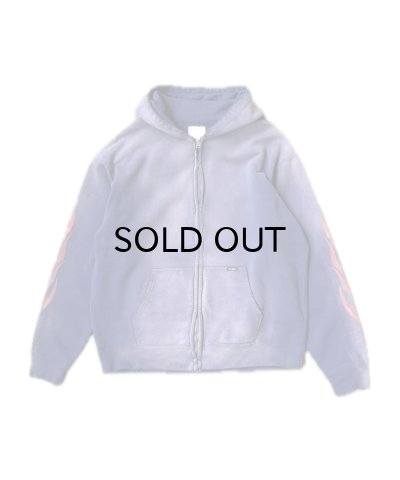 画像1: KAMIYA (“CRAYON FLAME KMY” Zip Hoodie) NAVY