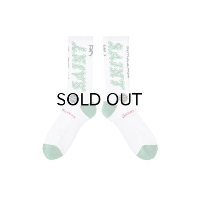 画像1: SAINT Mxxxxxx (SOCKS_SAINT) WHITE-GREEN