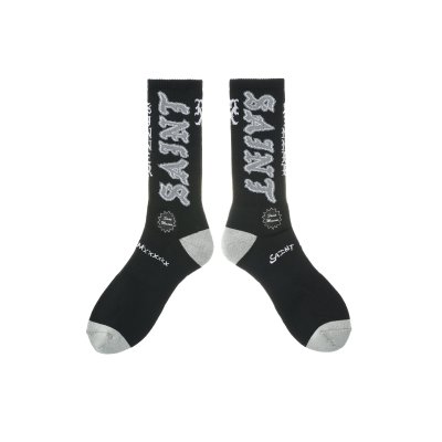 画像1: SAINT Mxxxxxx (SOCKS_SAINT) BLACK-GREY
