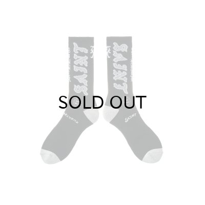 画像1: SAINT Mxxxxxx (SOCKS_SAINT) BLACK-GREY