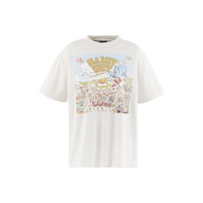 画像1: SAINT Mxxxxxx (SS T-SHIRT_SAINT WET) WHITE