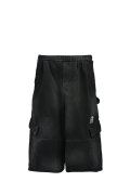 BREATH (BH LOGO SWEAT CARGO SHORTS) BLACK