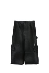 BREATH (BH LOGO SWEAT CARGO SHORTS) BLACK