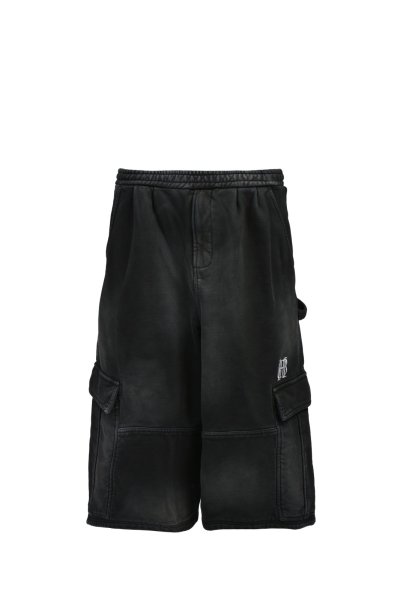 画像1: BREATH (BH LOGO SWEAT CARGO SHORTS) BLACK