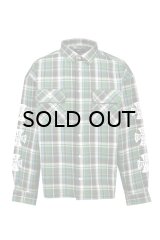 BREATH (SOUTHSIDE CROSS CHECK SHIRT) GREEN -30% OFF-