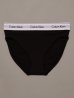 画像1: Calvin Klein (Icon Cotton Modal ハイウエストビキニショーツ) BLACK (1)