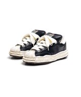 Maison MIHARA YASUHIRO ("BLAKEY PUFFER" OG SOLE BRUSHED SUEDE LOW-TOP SNEAKER) BLACK