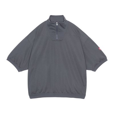 画像1: C.E (PE JERSEY SHORT SLEEVE HALF ZIP) CHARCOAL