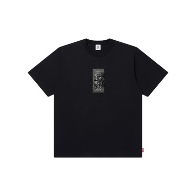 画像1: BLACK EYE PATCH (RHINESTONE GRAYSCALE HWC LABEL TEE) BLACK