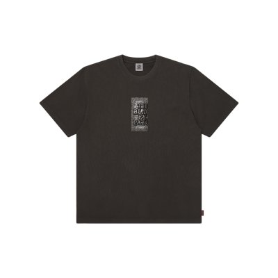 画像1: BLACK EYE PATCH (RHINESTONE GRAYSCALE HWC LABEL TEE) P.CHARCOAL