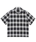 WACKO MARIA (OMBRE CHECK OPEN COLLAR SHIRT S/S TYPE-2) GRAY