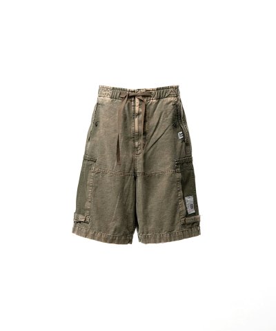 画像1: Maison MIHARA YASUHIRO (Cotton Satin Cargo Shorts) DK.GREEN