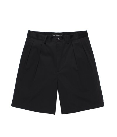 画像2: WACKO MARIA (DOUBLE PLEATED CHINO SHORT TROUSERS) BLACK