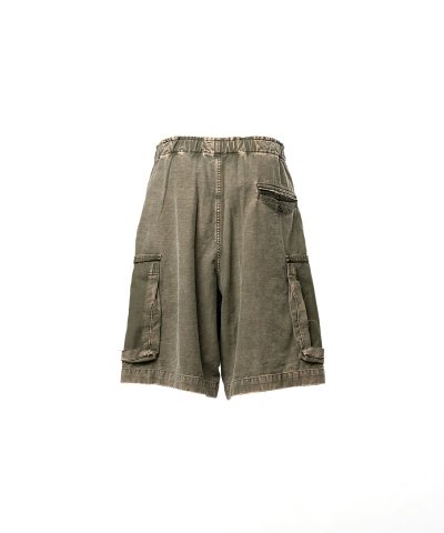 画像2: Maison MIHARA YASUHIRO (Cotton Satin Cargo Shorts) DK.GREEN