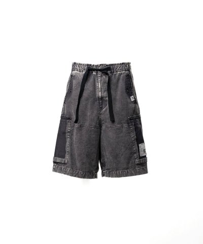 画像1: Maison MIHARA YASUHIRO (Cotton Satin Cargo Shorts) BLACK