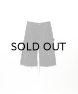KAMIYA (BORO Duck Painter Bermuda Pants) BLACK
