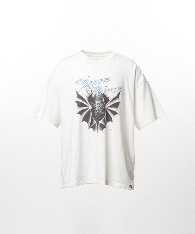 画像1: KAMIYA ("THE DARKNESS WILL DISAPPEAR" T-shirt) WHITE