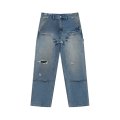 BLACK EYE PATCH (DOUBLE KNEE DAMAGED PAINTER PANTS) INDIGO