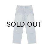 BLACK EYE PATCH (DOUBLE KNEE DAMAGED PAINTER PANTS) INDIGO