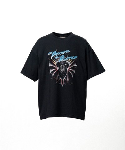画像1: KAMIYA ("THE DARKNESS WILL DISAPPEAR" T-shirt) BLACK