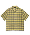 WACKO MARIA (OMBRE CHECK OPEN COLLAR SHIRT S/S TYPE-3) YELLOW