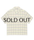WACKO MARIA (OMBRE CHECK OPEN COLLAR SHIRT S/S TYPE-3) YELLOW