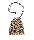 WACKO MARIA (LEOPARD SHOULDER POUCH) BEIGE