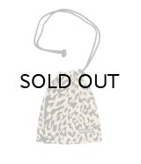 WACKO MARIA (LEOPARD SHOULDER POUCH) BEIGE