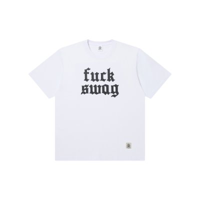 画像1: BLACK EYE PATCH (FUCK SWAG TEE) WHITE