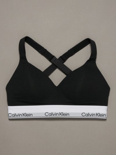 画像1: Calvin Klein (Icon Cotton Modal リフトブラレット) BLACK