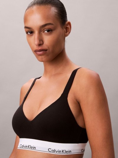 画像2: Calvin Klein (Icon Cotton Modal リフトブラレット) BLACK