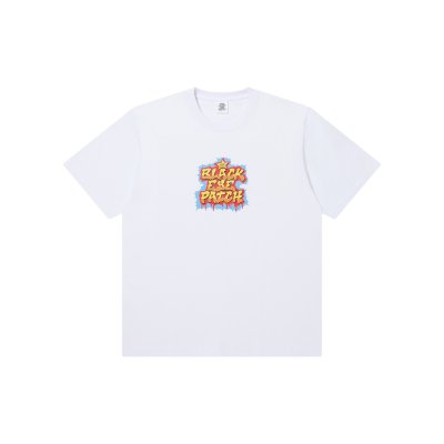 画像1: BLACK EYE PATCH (OLD SCHOOL LETTERS TEE) WHITE