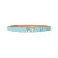 BLACK EYE PATCH (CROCODILE LETTERS BELT) TURQUOISE