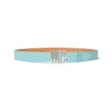 BLACK EYE PATCH (CROCODILE LETTERS BELT) TURQUOISE