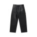 画像1: BLACK EYE PATCH (FAUX LEATHER EXTRA BAGGY DOUBLE KNEE PANTS) BLACK (1)
