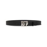 BLACK EYE PATCH (CROCODILE LETTERS BELT) BLACK