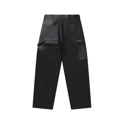 画像2: BLACK EYE PATCH (FAUX LEATHER EXTRA BAGGY DOUBLE KNEE PANTS) BLACK