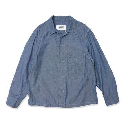 画像1: HOMBRE NINO (CORONA UTILITY EYELET SHIRT) CHAMBRAY