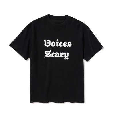 画像1: HOMBRE NINO (S/S PRINT TEE VOICES SCARY) BLACK