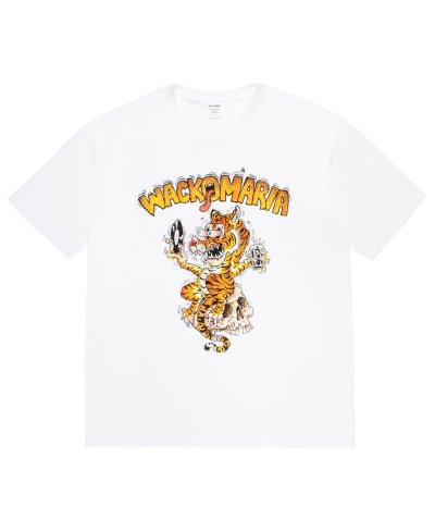 画像1: WACKO MARIA (TIM LEHI / WASHED HEAVY WEIGHT CREW NECK T-SHIRT) WHITE